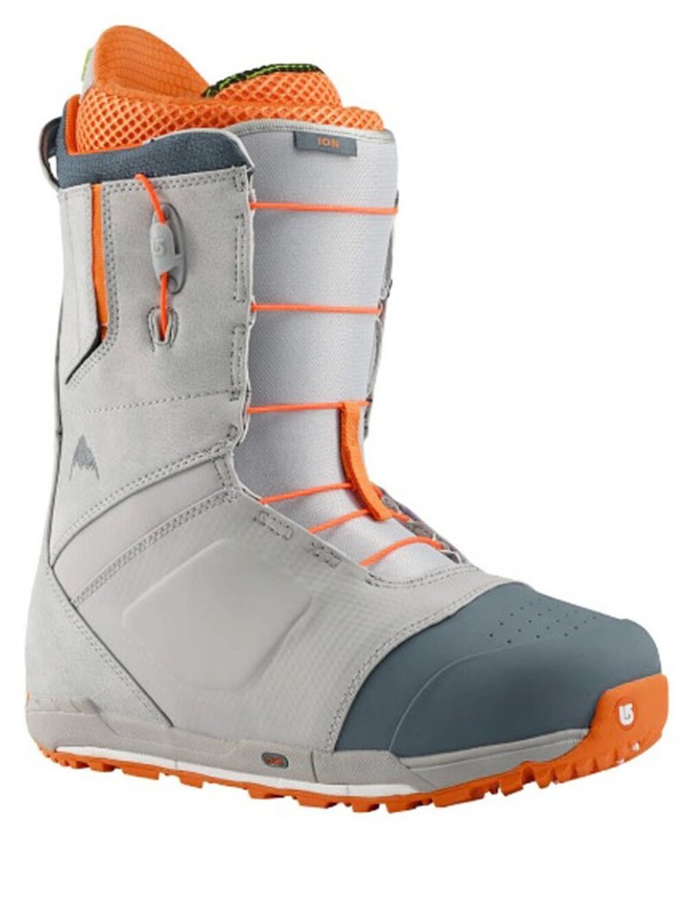 NEW $650 Burton Ion Snowboard Boots! 7 Asian Fit Light Gray With Orange Trim